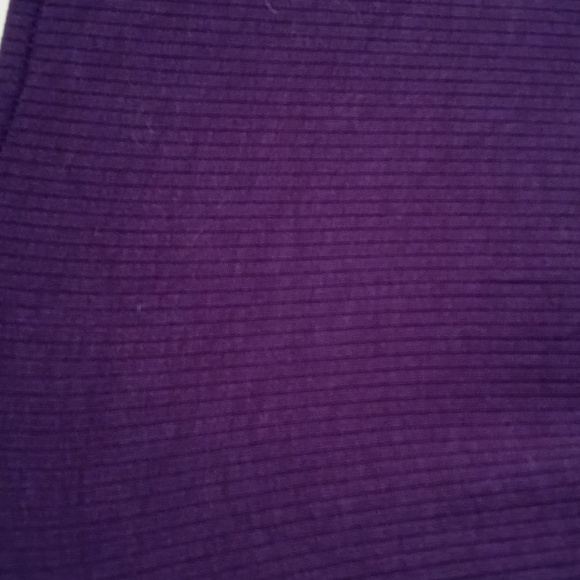 Women's navy blue ribbed viscose lace up neck wide sleeve 1X - Picture 8 of 8